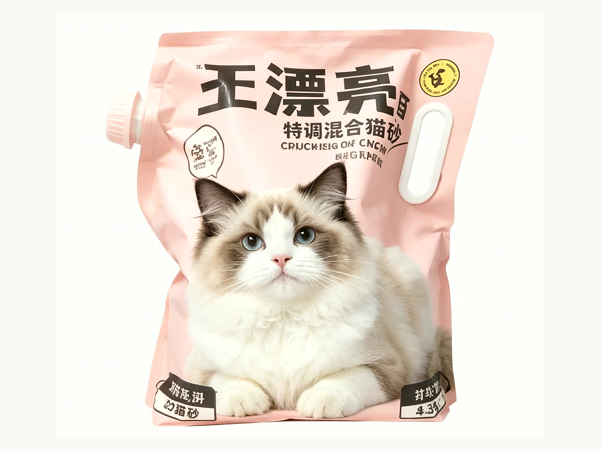 Sample pouch for activated carbon bentonite cat litter